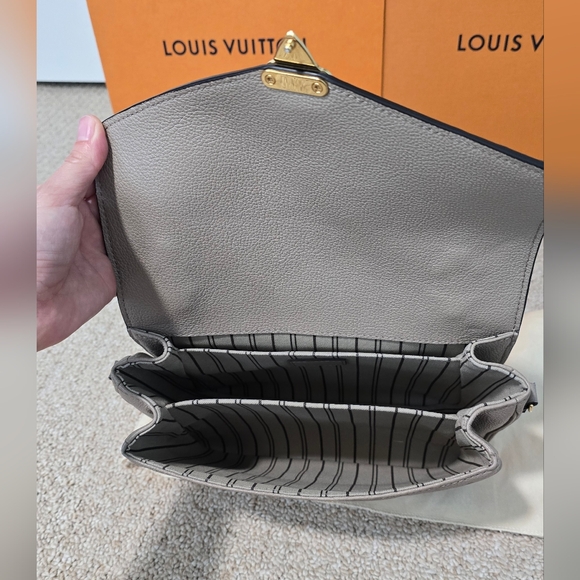 Authentic Louis Vuitton Pouchette Metis And Matching Zoe Wallet Tourterelle - Picture 10 of 15